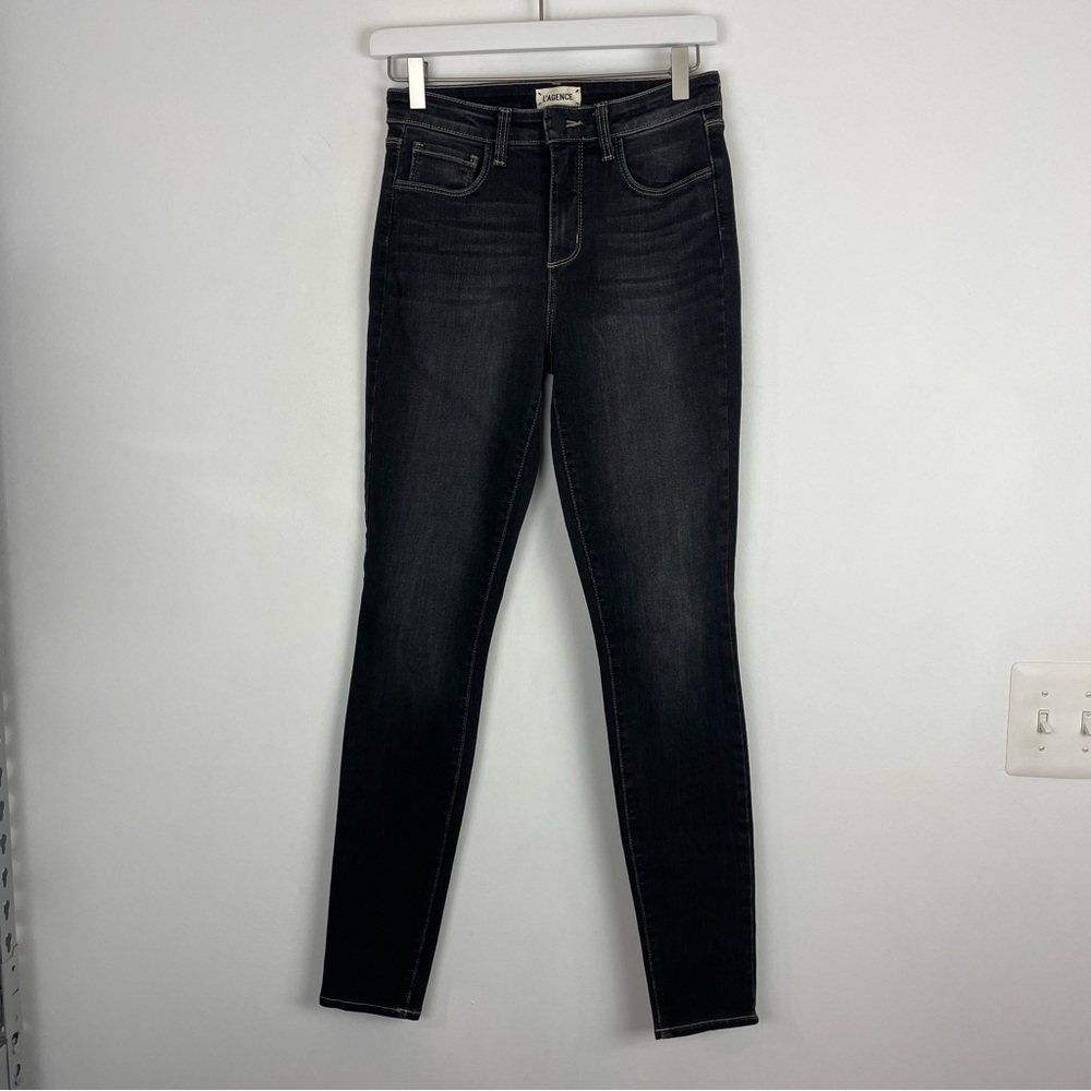 L'AGENCE Women's Black Faded Carbon Margot High-Rise Skinny Ankle Jeans Size 26